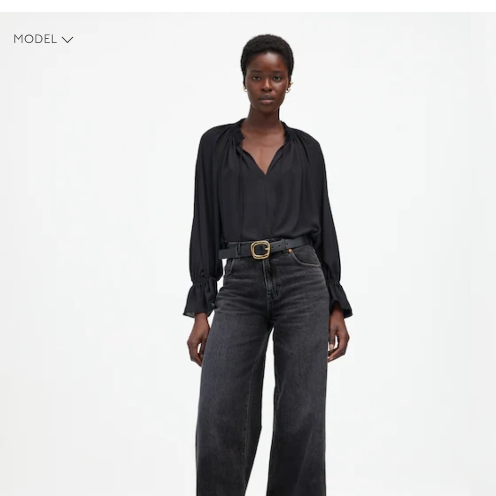 Madewell Black Wide Leg Women's Jeans